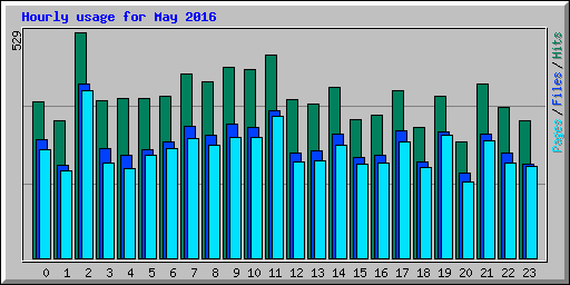 Hourly usage for May 2016