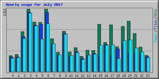 Hourly usage for July 2017