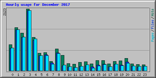 Hourly usage for December 2017